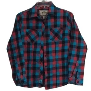 Legendary Whitetails Womens Plaid Flannel Button Shirt Sz S